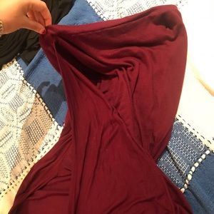 Lovely Day Burgundy wrap skirt
